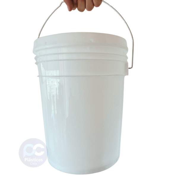 Balde Blanco 20 Litros con Tapa - Imagen 3