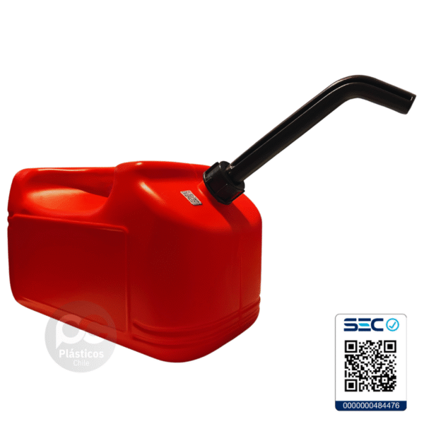 Bidón Rojo 20 Lts para Gasolina con vaciador