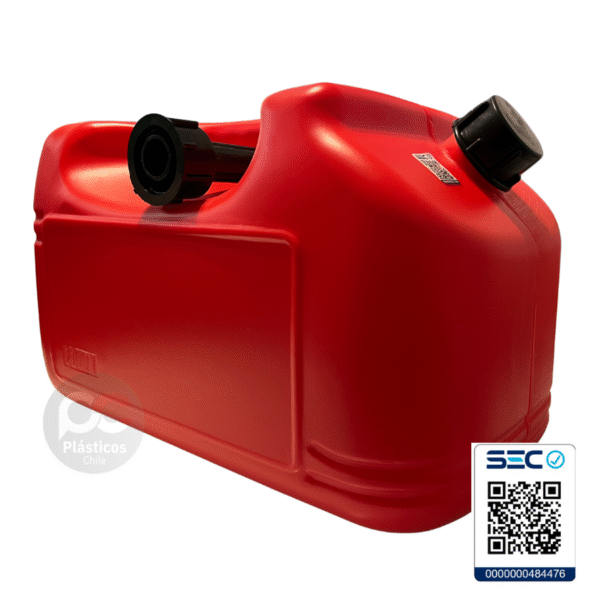 Bidón Rojo 20 Lts para Gasolina con vaciador - Imagen 2