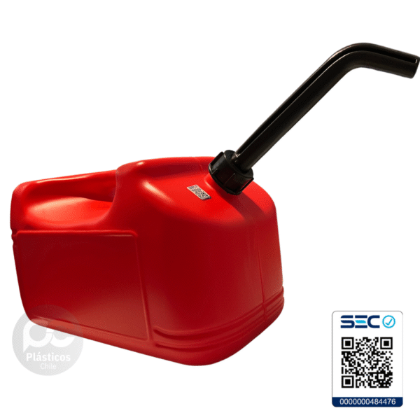 Bidón Rojo 20 Lts para Gasolina con vaciador - Imagen 3