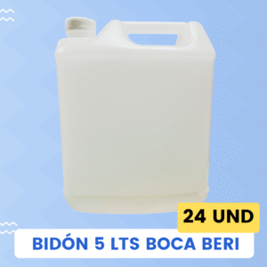 Bidón 5 Lts Boca Beri 30 con tapa Pack 24 Und