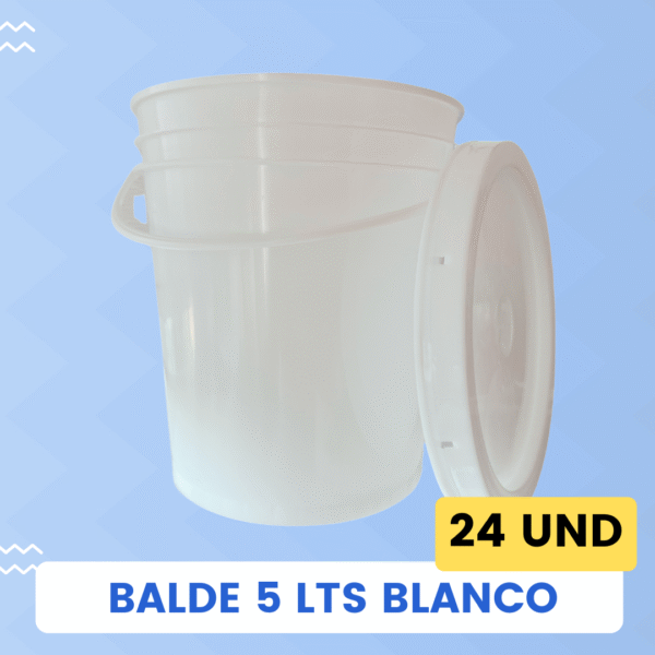 Balde 5 Lts Blanco Pack 24 Und